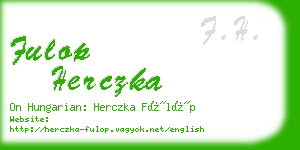fulop herczka business card